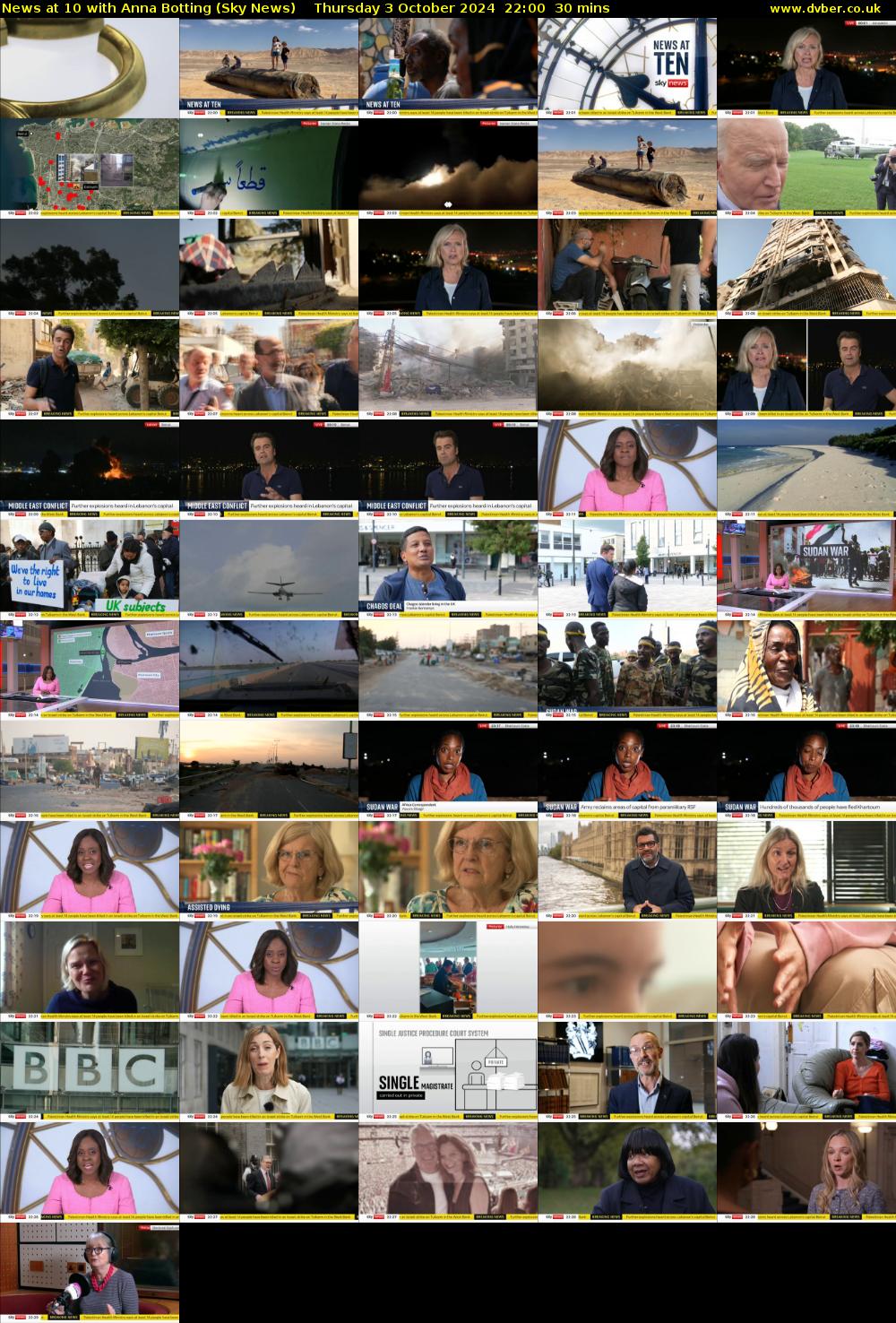 News at 10 with Anna Botting (Sky News) Thursday 3 October 2024 22:00 - 22:30