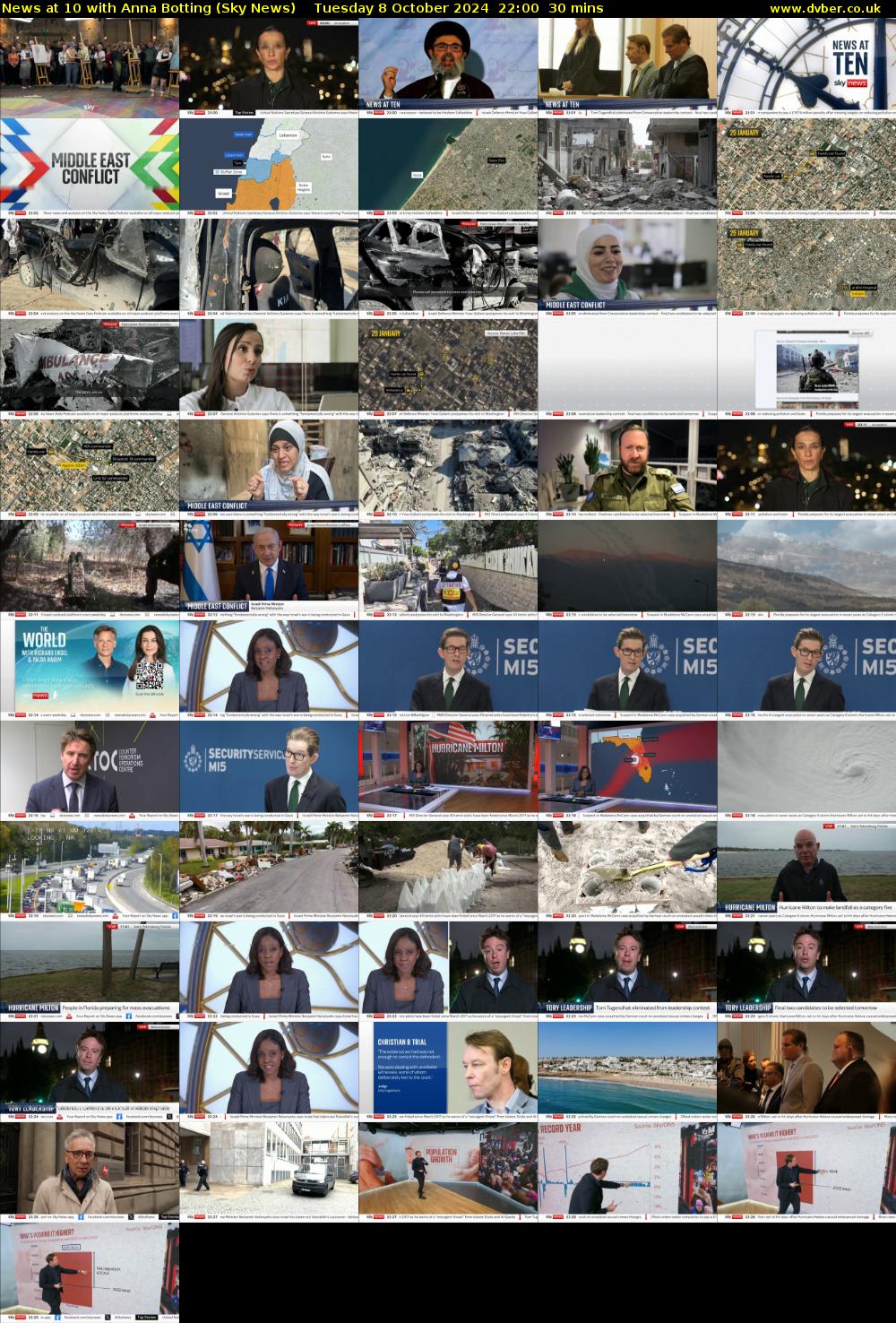 News at 10 with Anna Botting (Sky News) Tuesday 8 October 2024 22:00 - 22:30
