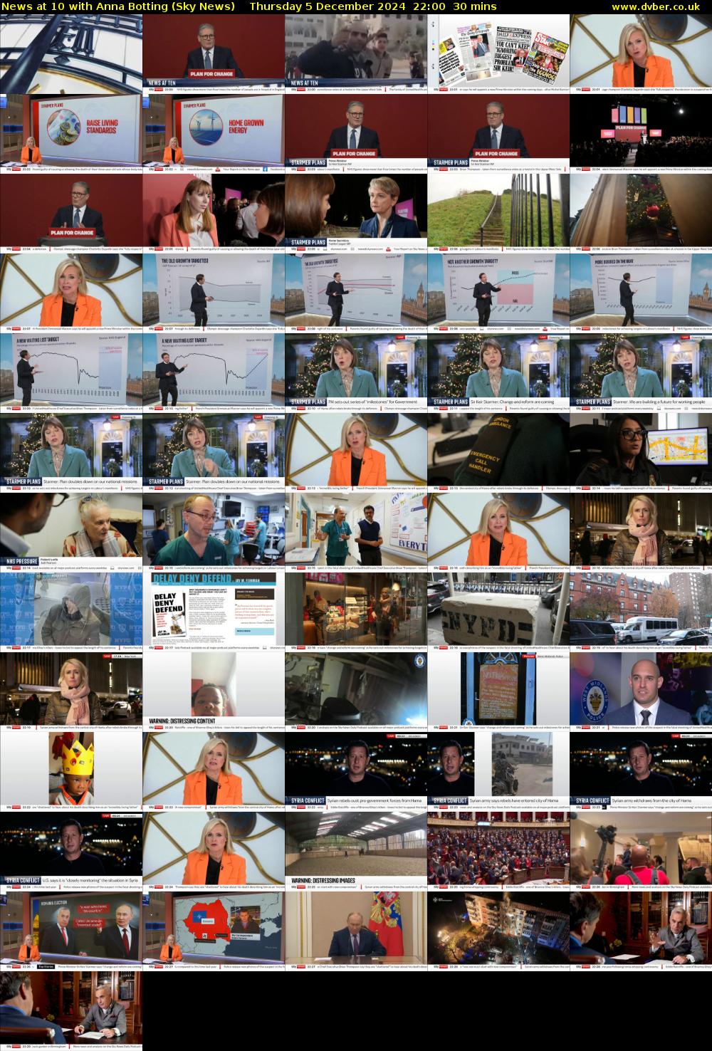 News at 10 with Anna Botting (Sky News) Thursday 5 December 2024 22:00 - 22:30