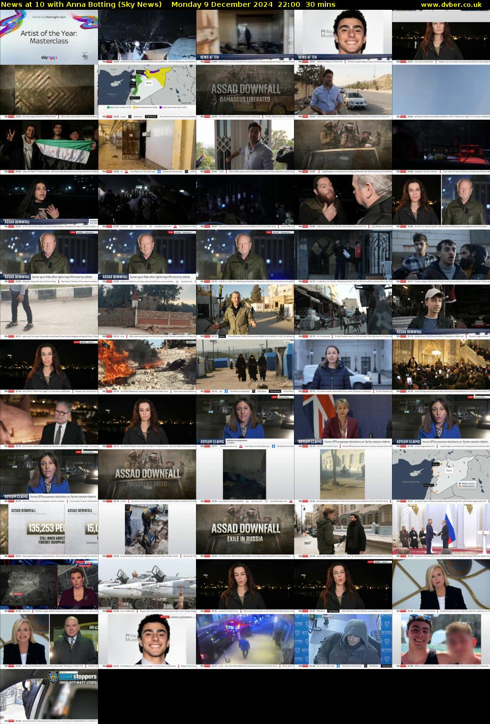 News at 10 with Anna Botting (Sky News) Monday 9 December 2024 22:00 - 22:30