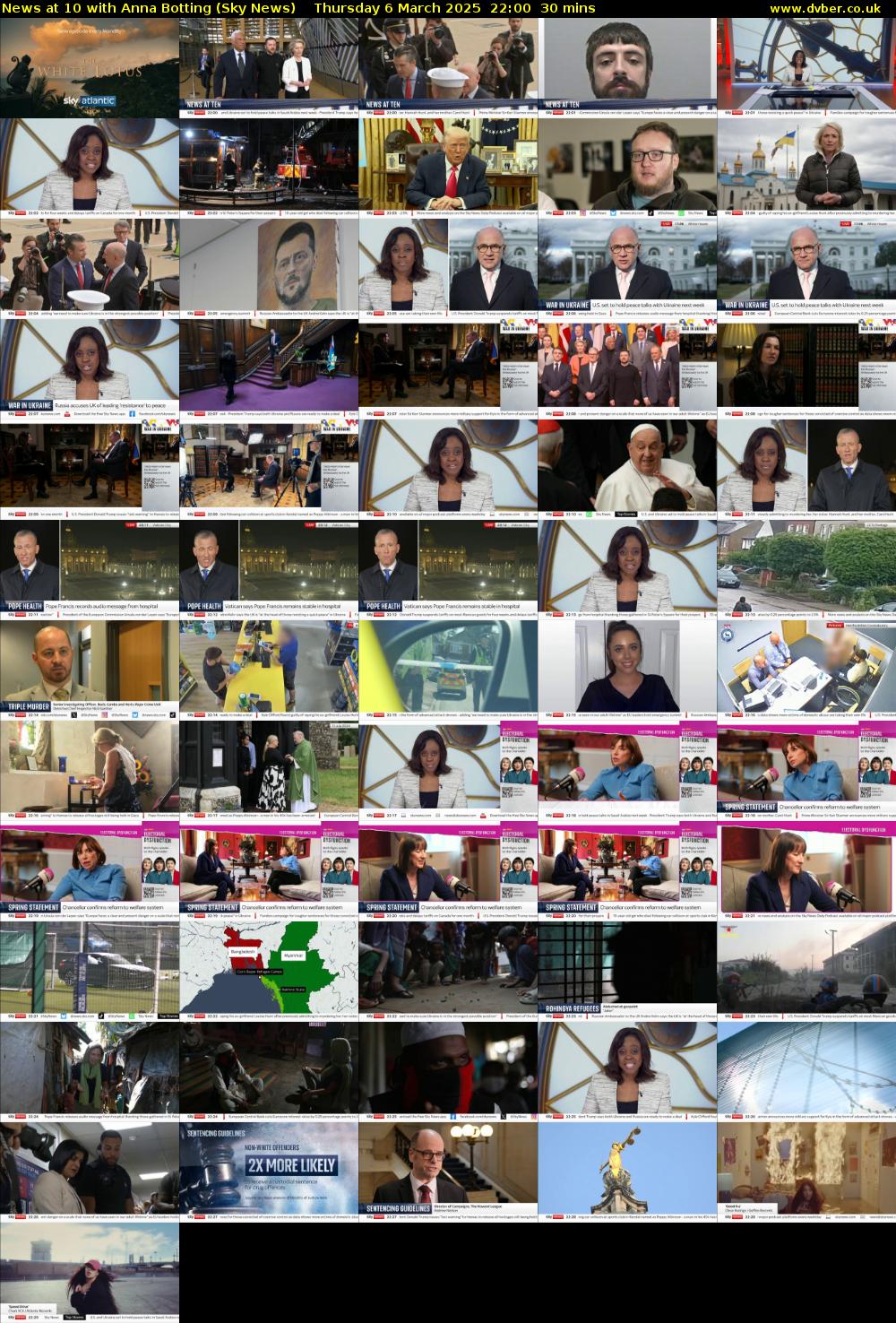 News at 10 with Anna Botting (Sky News) Thursday 6 March 2025 22:00 - 22:30
