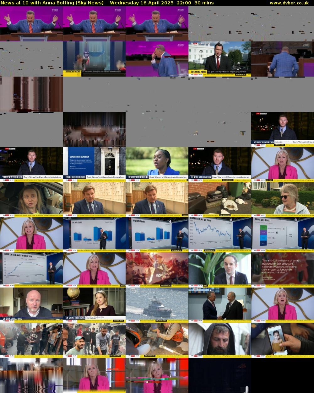 News at 10 with Anna Botting (Sky News) Wednesday 16 April 2025 22:00 - 22:30