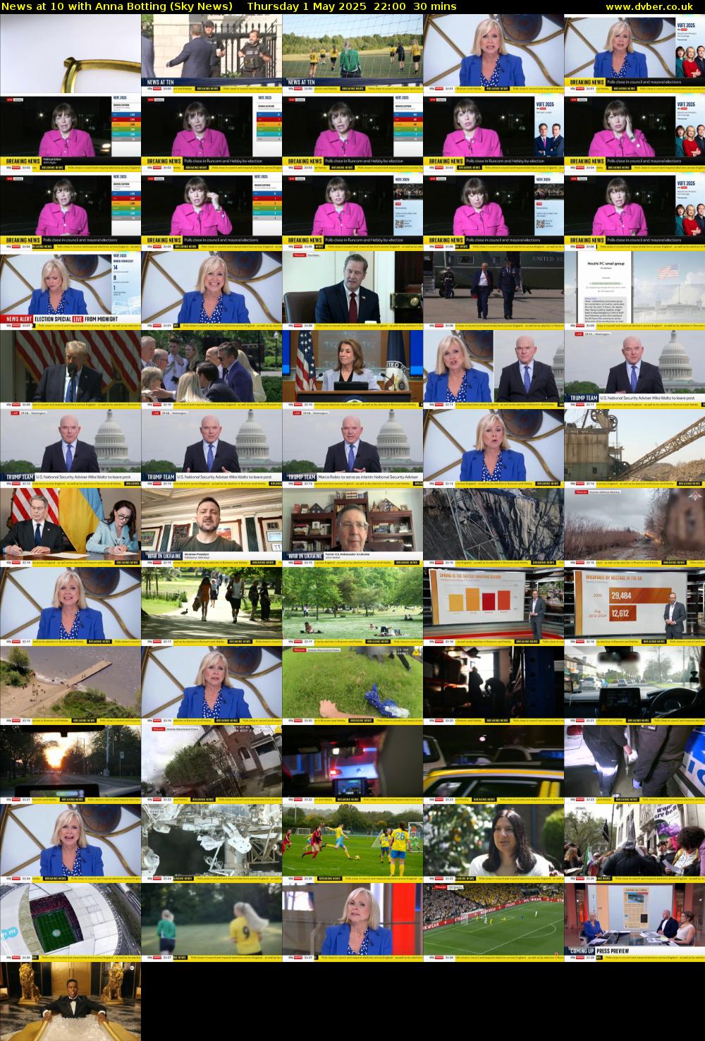 News at 10 with Anna Botting (Sky News) Thursday 1 May 2025 22:00 - 22:30