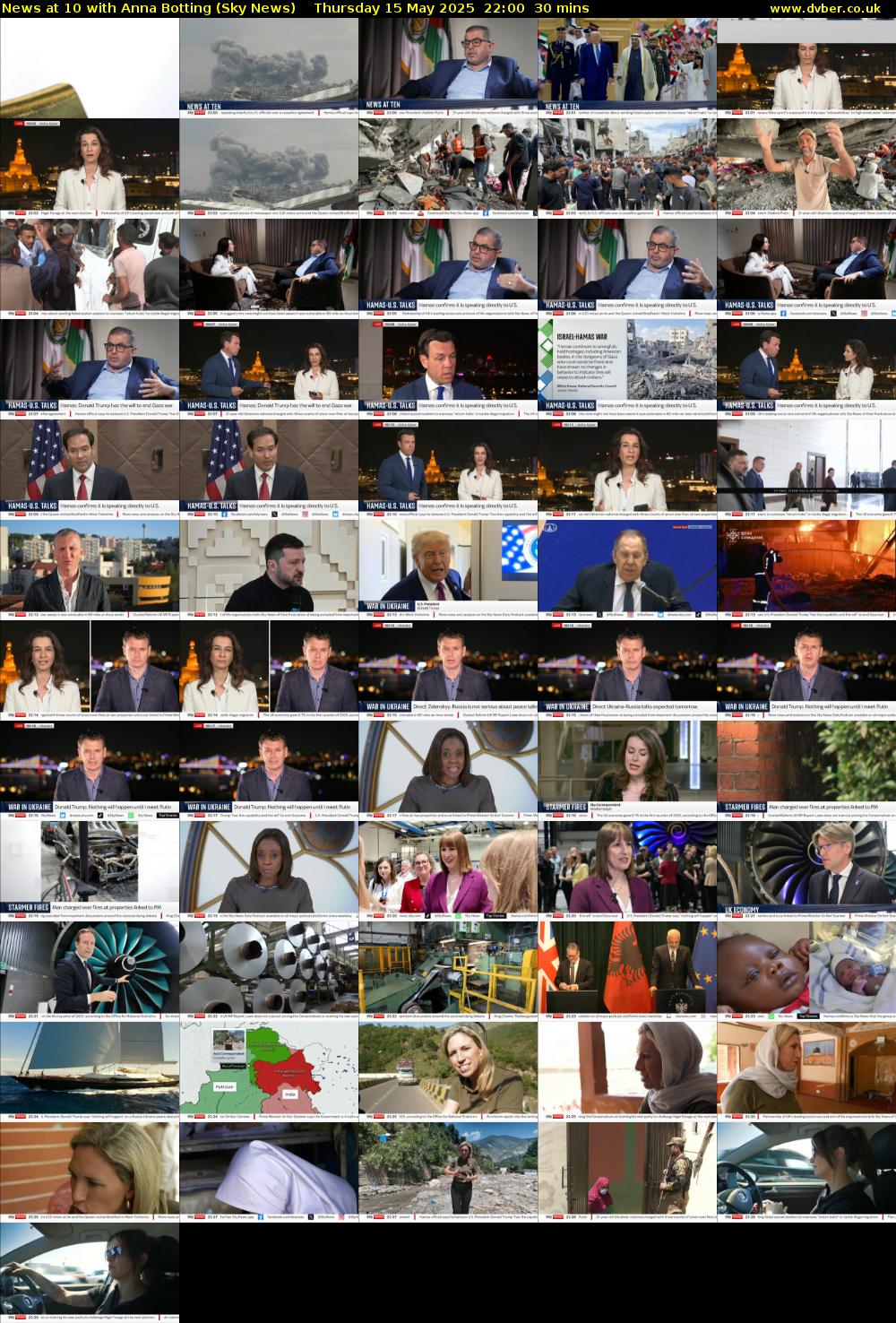 News at 10 with Anna Botting (Sky News) Thursday 15 May 2025 22:00 - 22:30