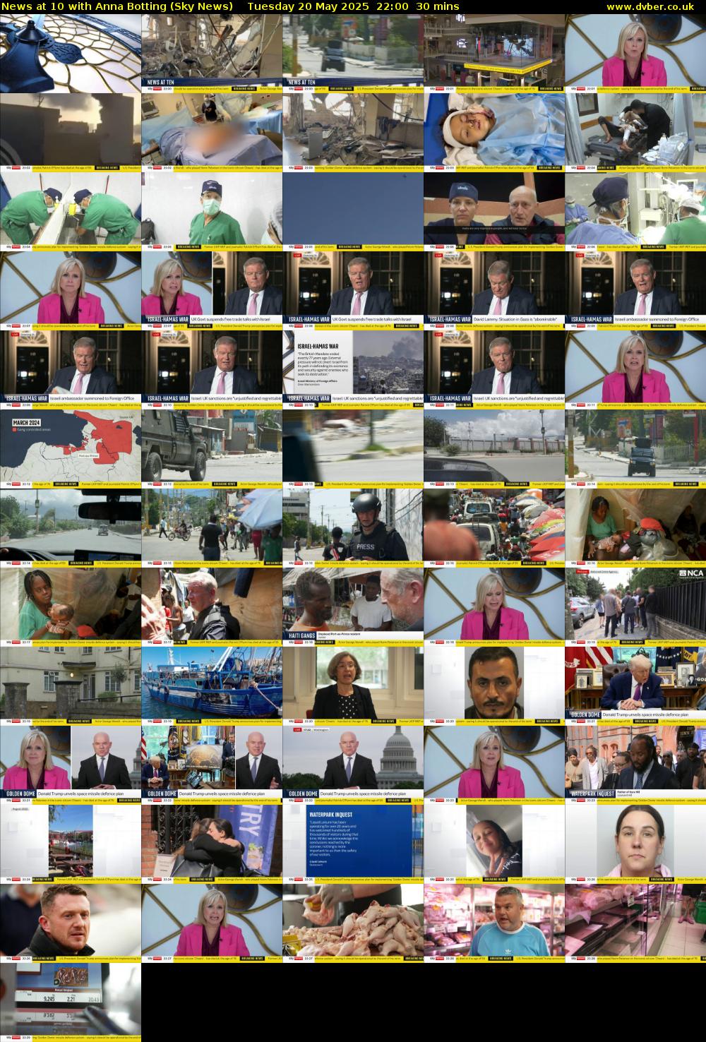 News at 10 with Anna Botting (Sky News) Tuesday 20 May 2025 22:00 - 22:30