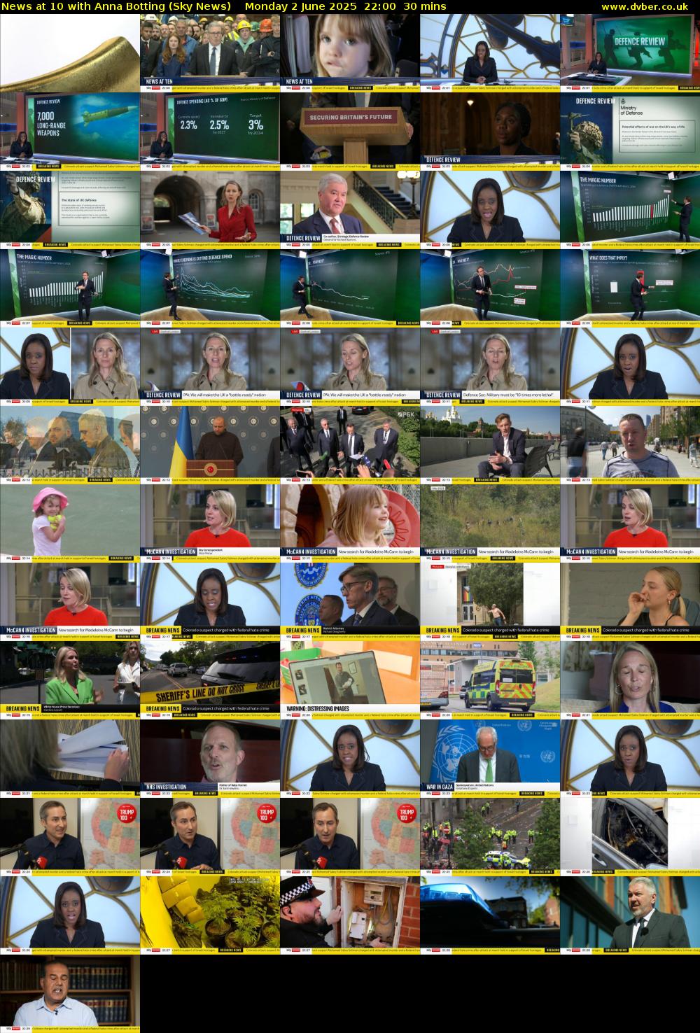 News at 10 with Anna Botting (Sky News) Monday 2 June 2025 22:00 - 22:30