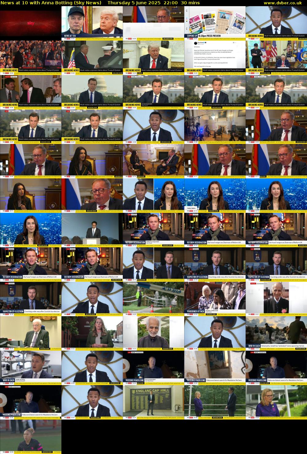 News at 10 with Anna Botting (Sky News) Thursday 5 June 2025 22:00 - 22:30