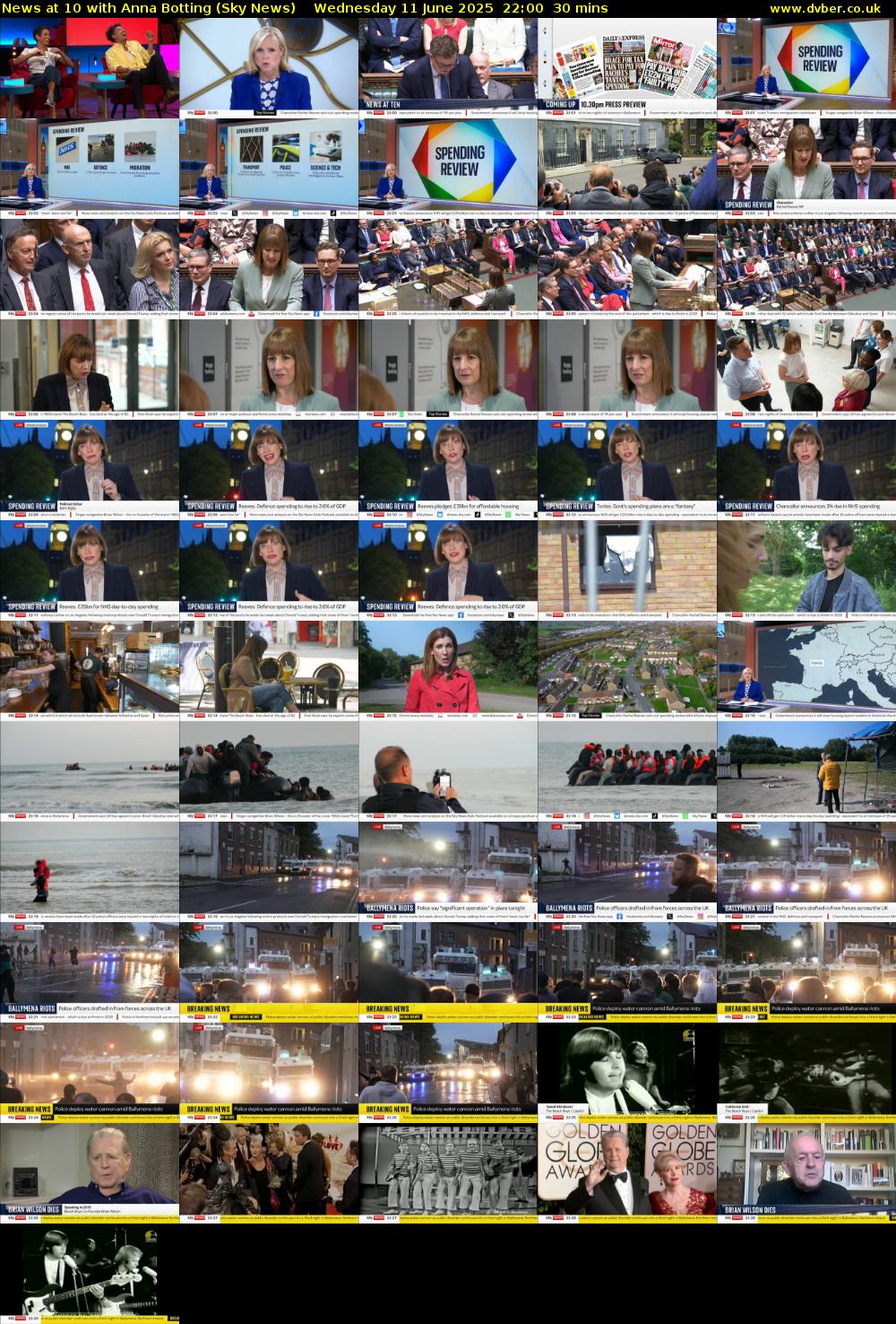 News at 10 with Anna Botting (Sky News) Wednesday 11 June 2025 22:00 - 22:30