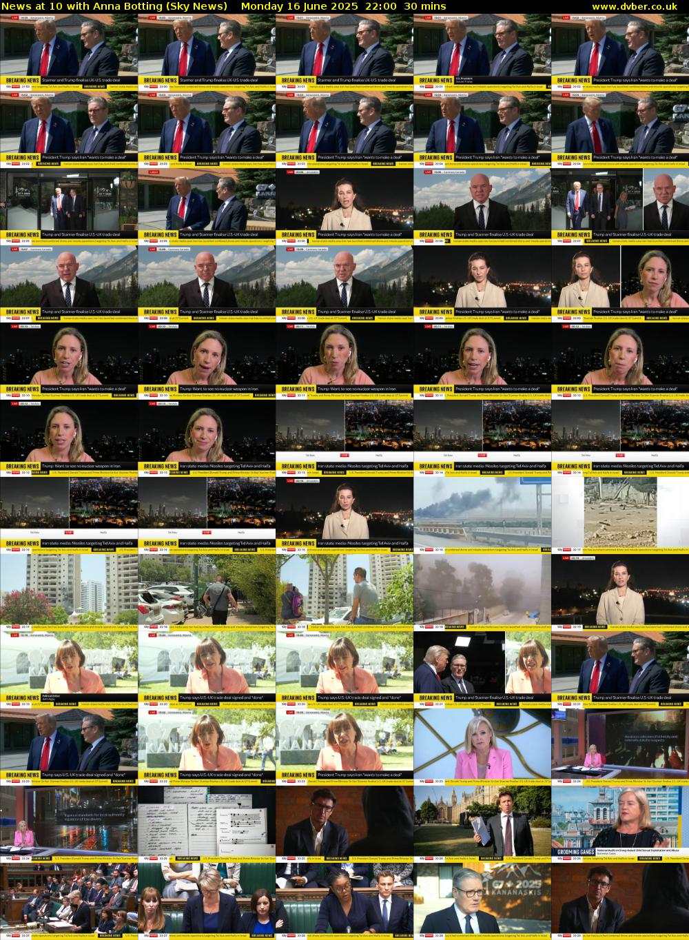 News at 10 with Anna Botting (Sky News) Monday 16 June 2025 22:00 - 22:30