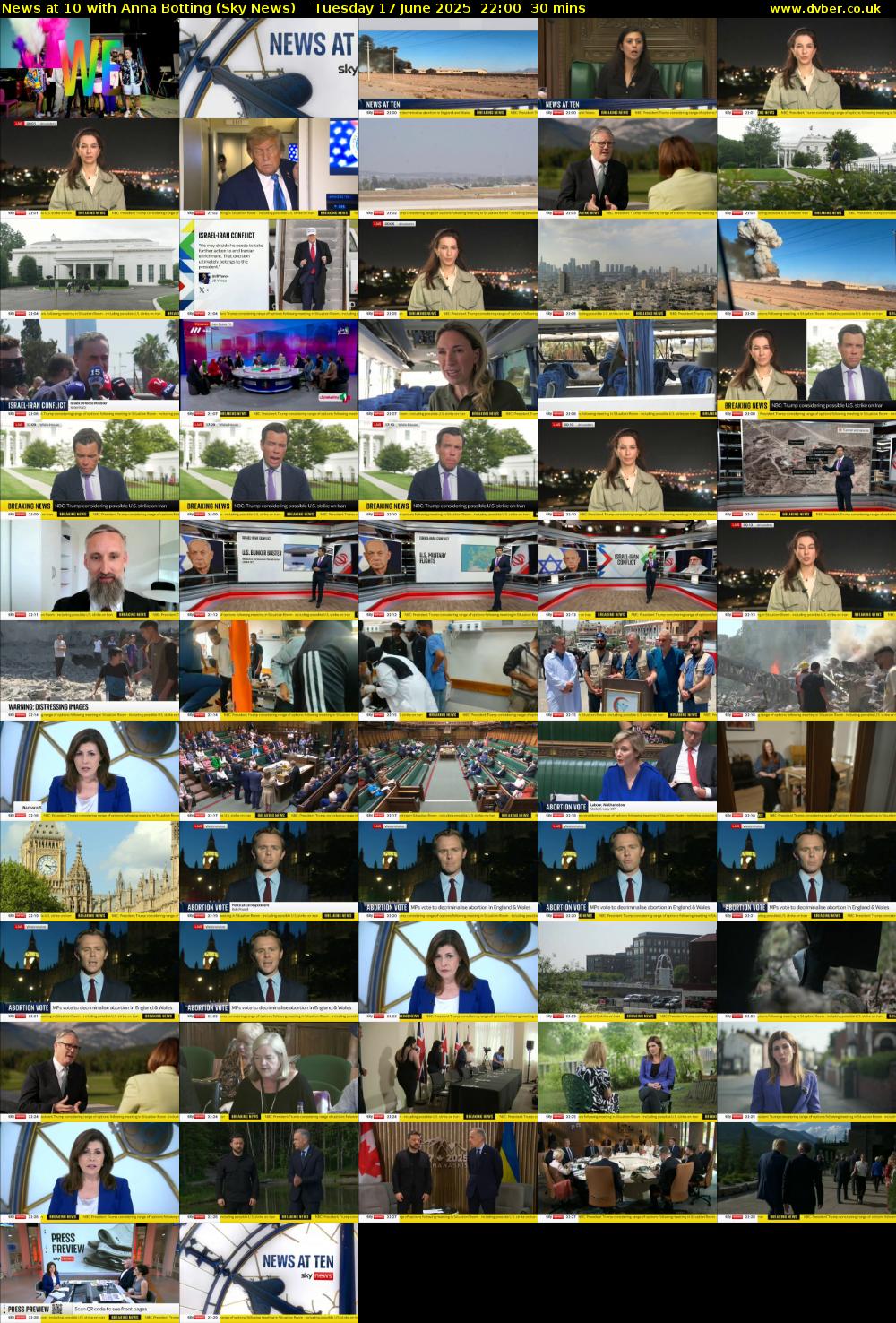 News at 10 with Anna Botting (Sky News) Tuesday 17 June 2025 22:00 - 22:30