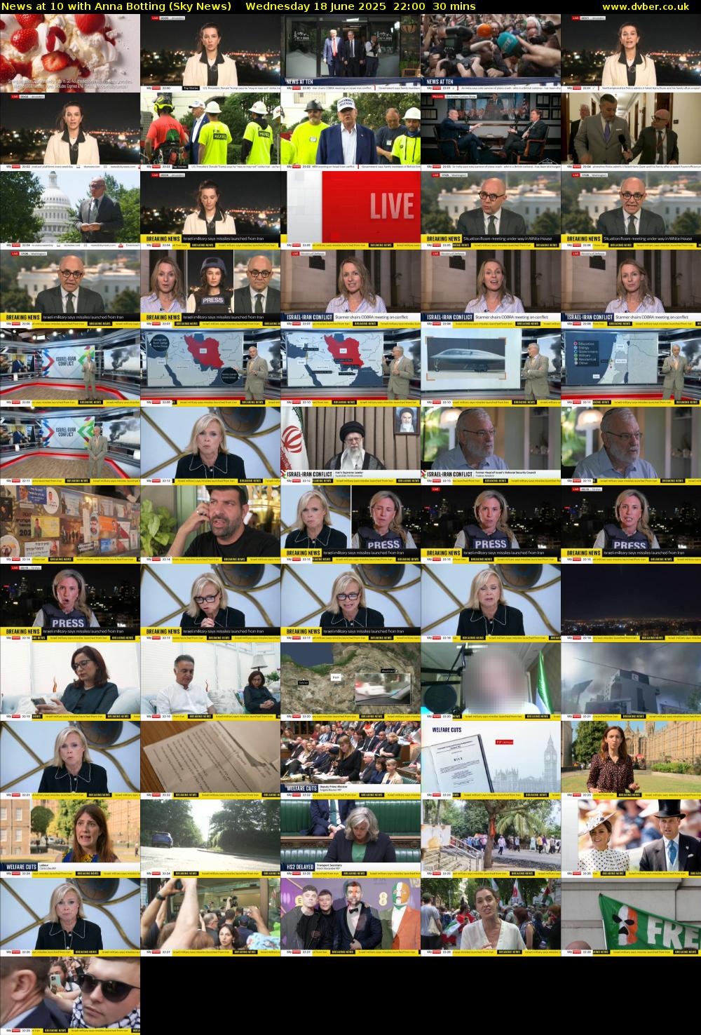 News at 10 with Anna Botting (Sky News) Wednesday 18 June 2025 22:00 - 22:30