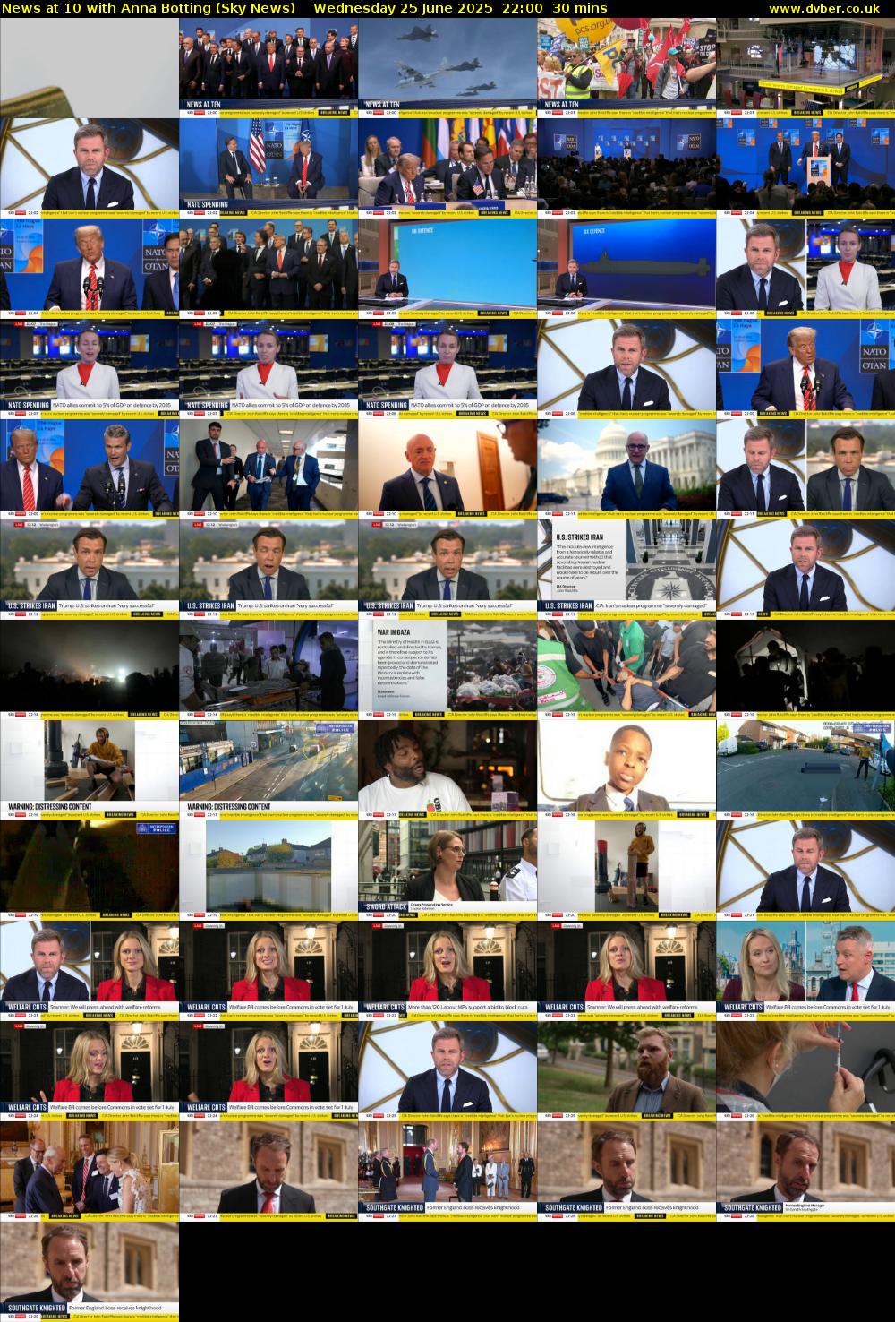 News at 10 with Anna Botting (Sky News) Wednesday 25 June 2025 22:00 - 22:30