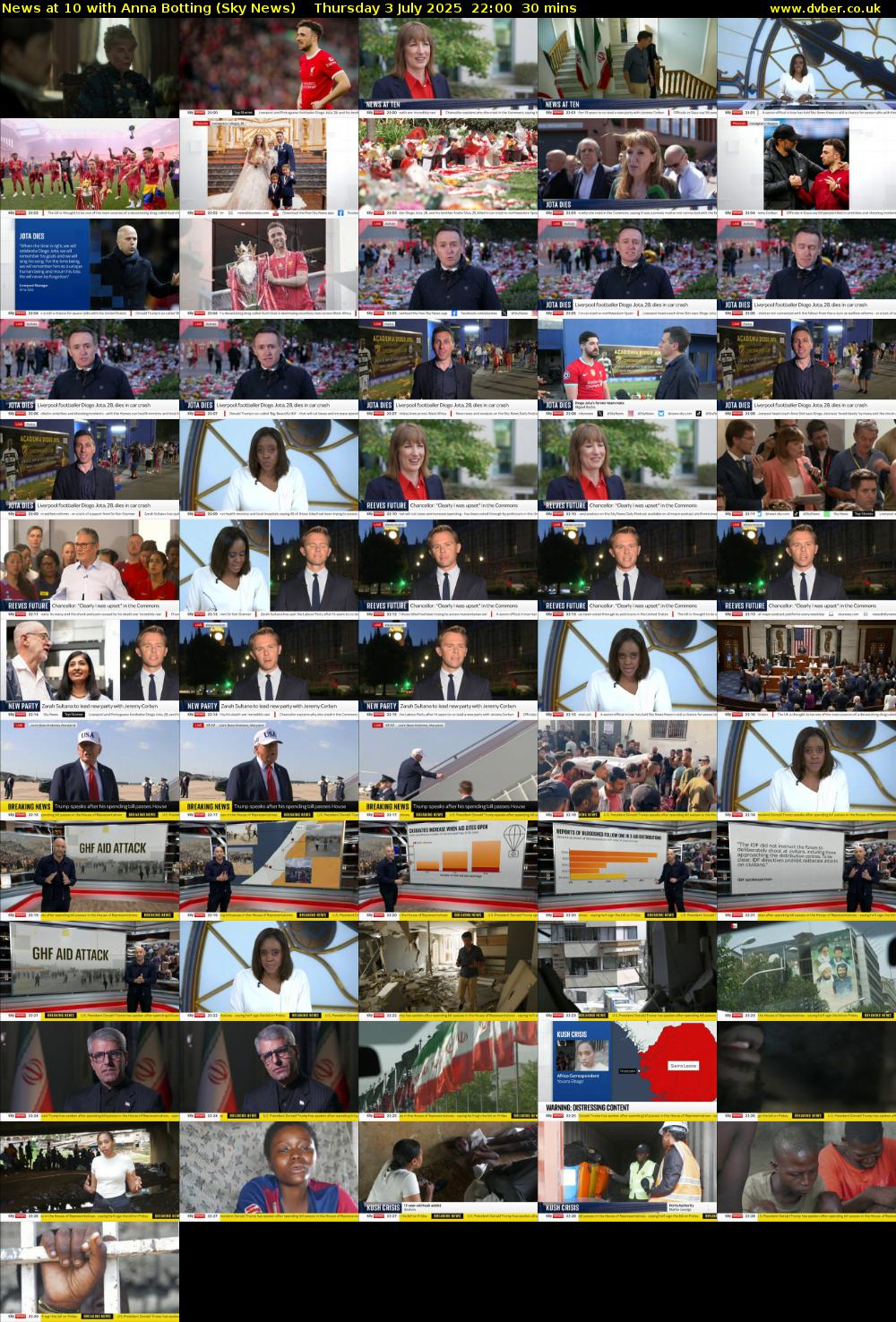 News at 10 with Anna Botting (Sky News) Thursday 3 July 2025 22:00 - 22:30