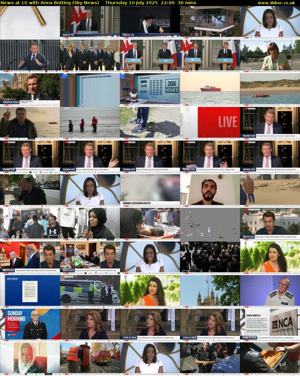 News at 10 with Anna Botting (Sky News) Thursday 10 July 2025 22:00 - 22:30