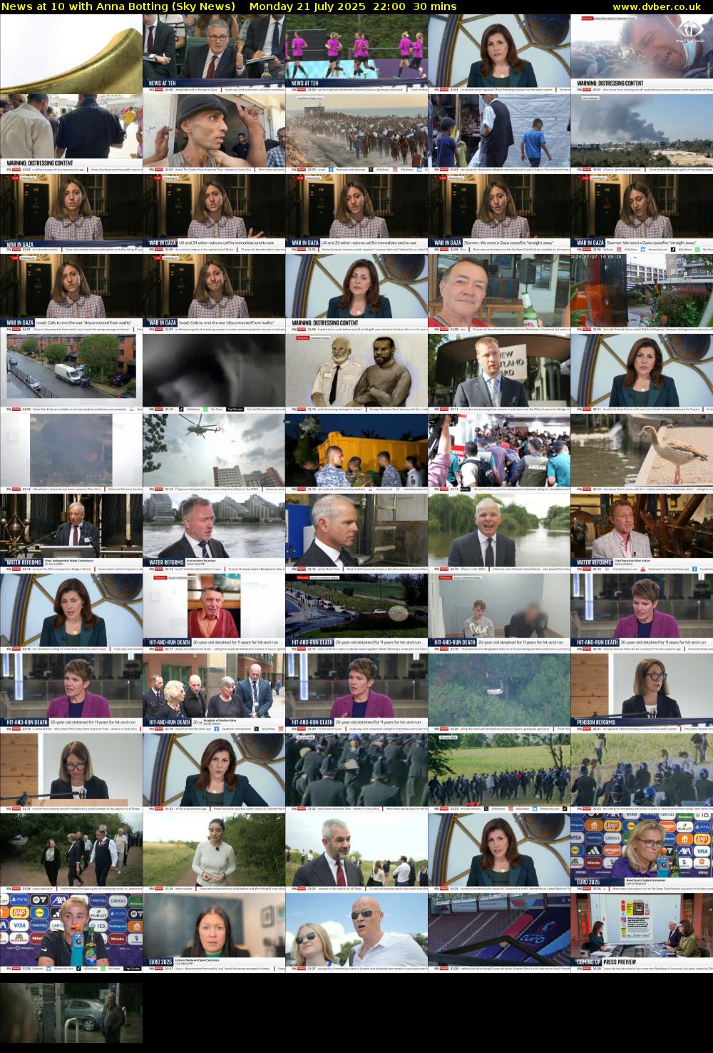 News at 10 with Anna Botting (Sky News) Monday 21 July 2025 22:00 - 22:30