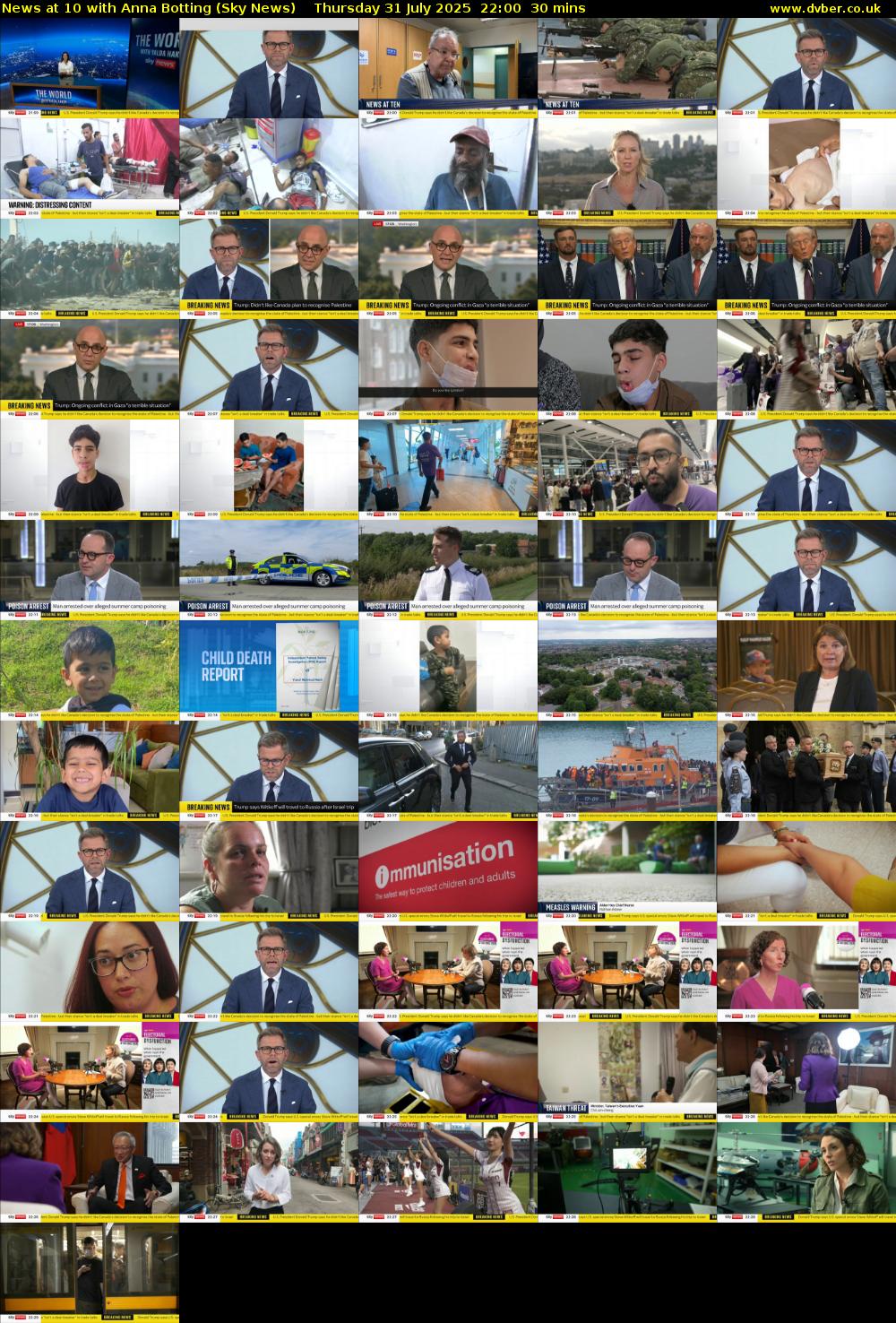 News at 10 with Anna Botting (Sky News) Thursday 31 July 2025 22:00 - 22:30