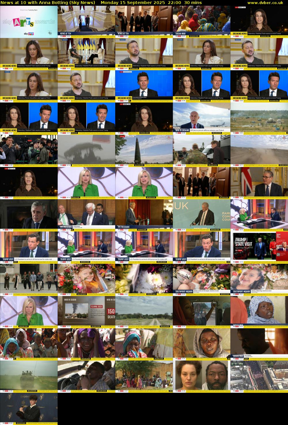 News at 10 with Anna Botting (Sky News) Monday 15 September 2025 22:00 - 22:30