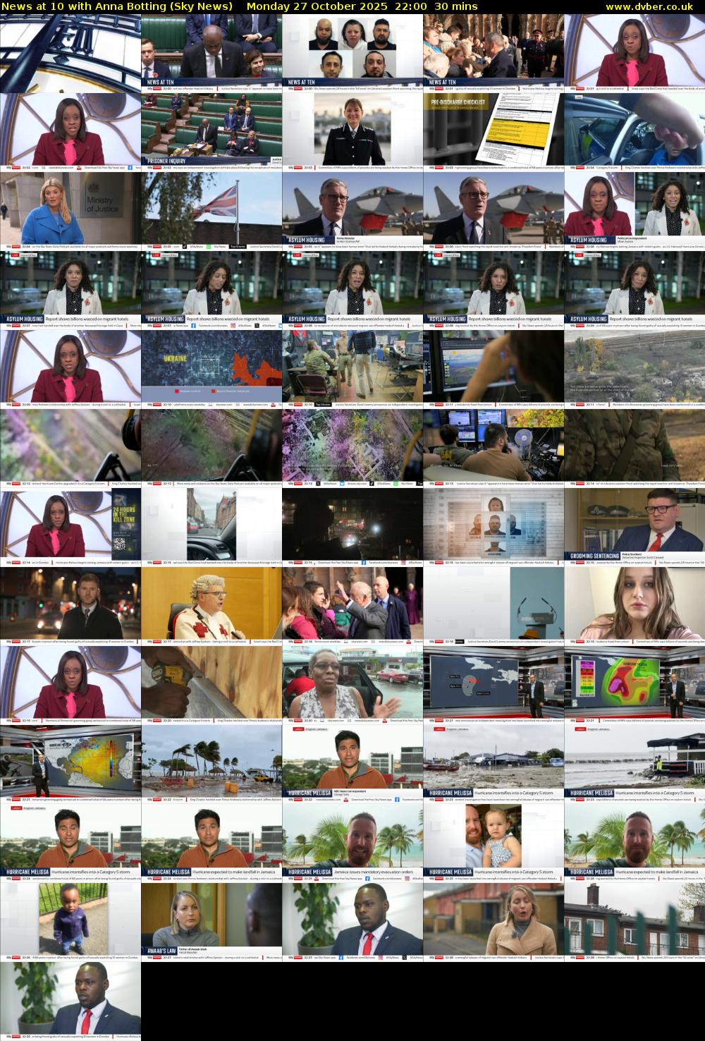News at 10 with Anna Botting (Sky News) Monday 27 October 2025 22:00 - 22:30