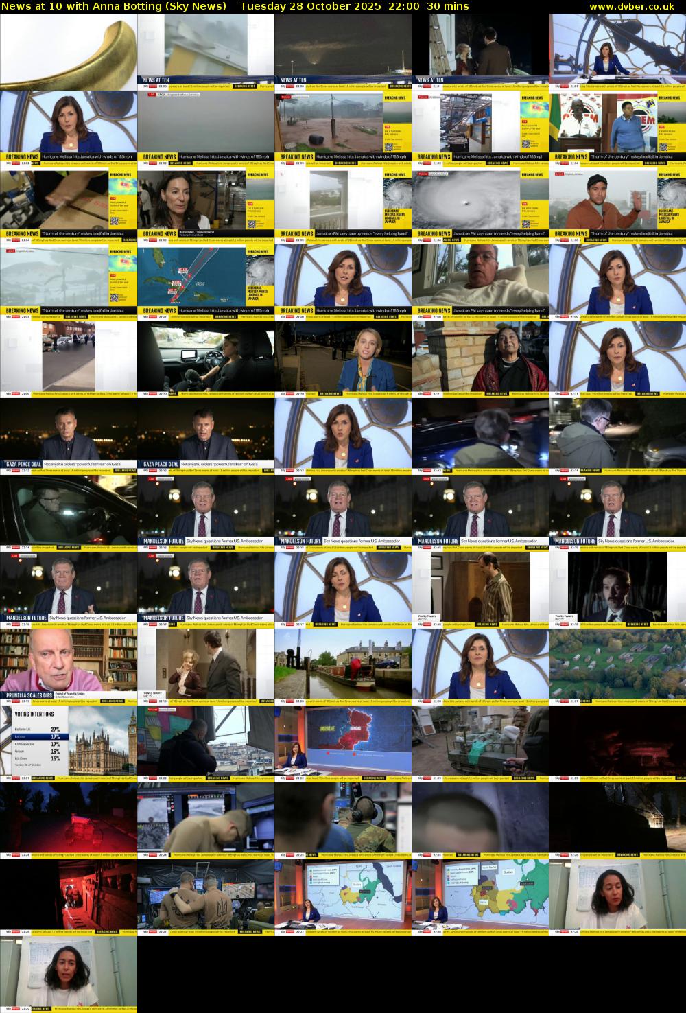 News at 10 with Anna Botting (Sky News) Tuesday 28 October 2025 22:00 - 22:30