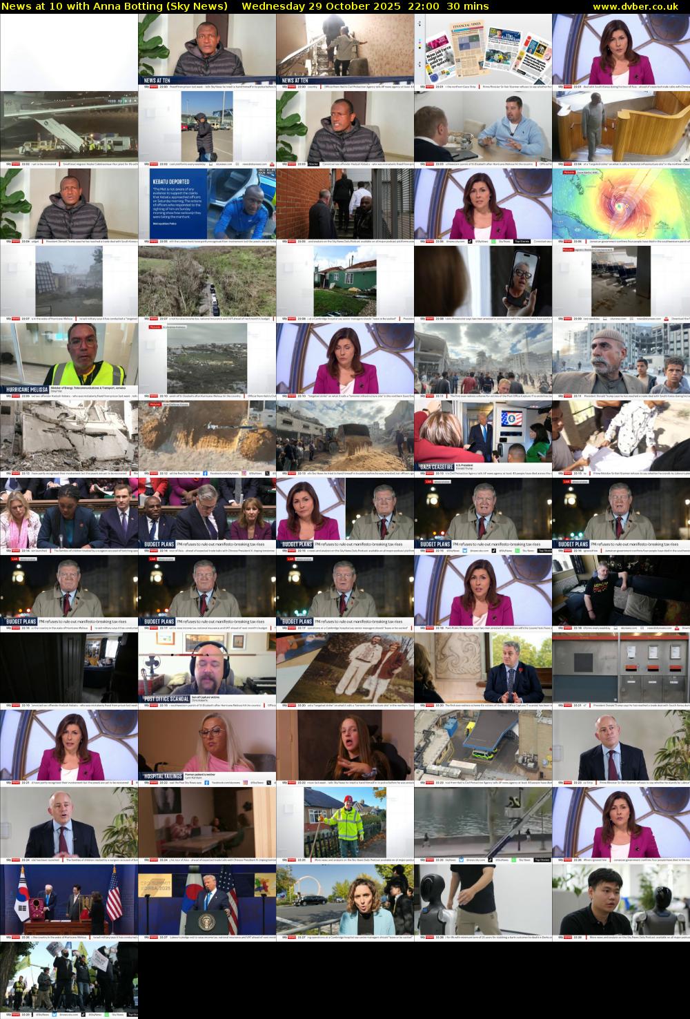 News at 10 with Anna Botting (Sky News) Wednesday 29 October 2025 22:00 - 22:30