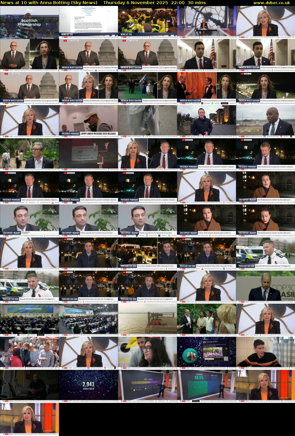 News at 10 with Anna Botting (Sky News) Thursday 6 November 2025 22:00 - 22:30