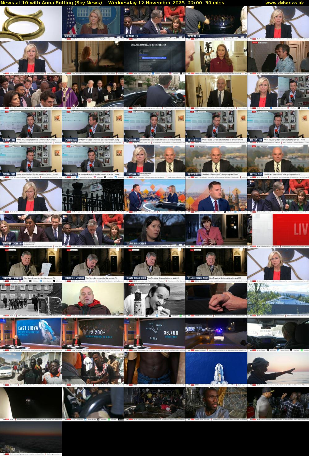 News at 10 with Anna Botting (Sky News) Wednesday 12 November 2025 22:00 - 22:30