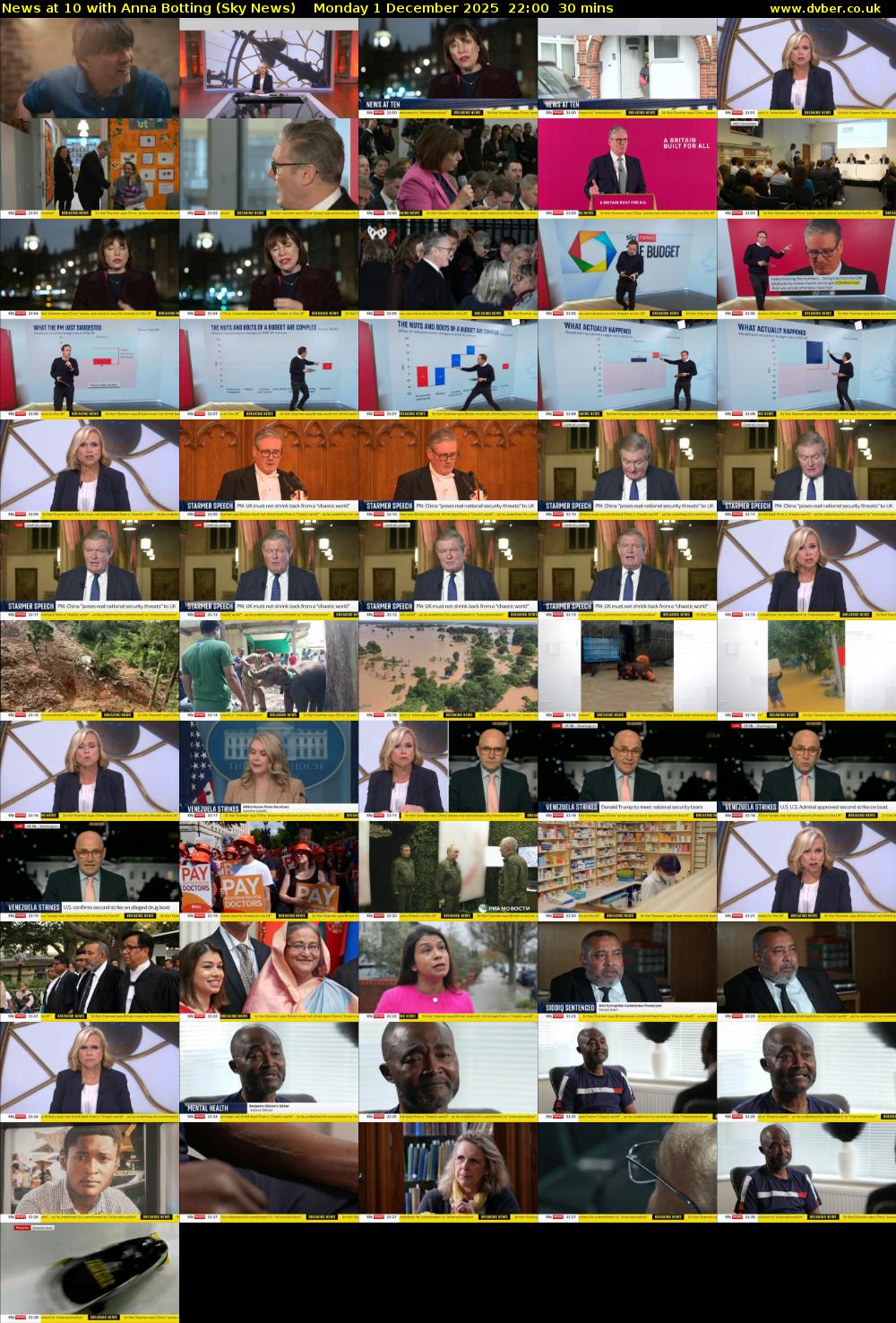 News at 10 with Anna Botting (Sky News) Monday 1 December 2025 22:00 - 22:30