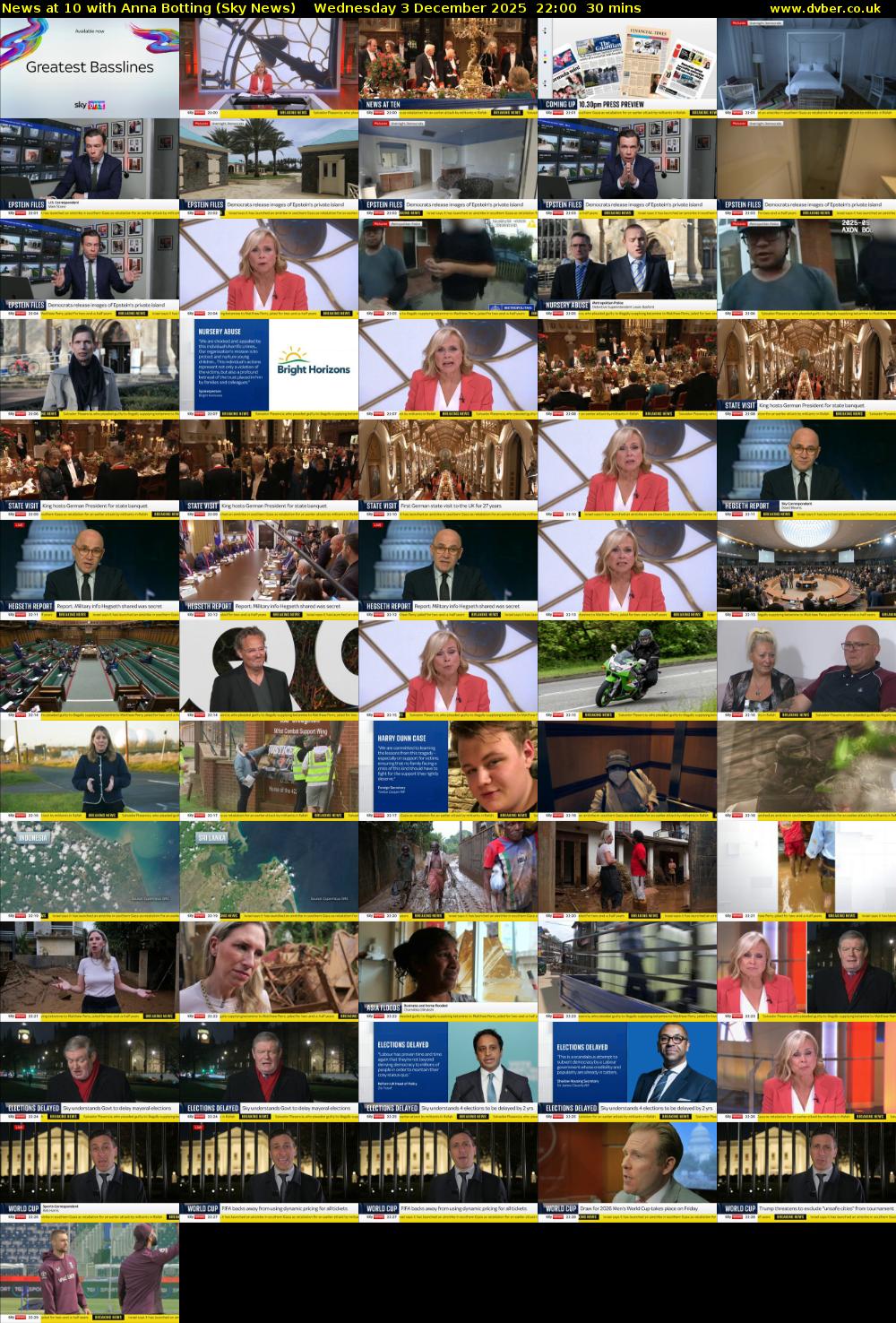 News at 10 with Anna Botting (Sky News) Wednesday 3 December 2025 22:00 - 22:30