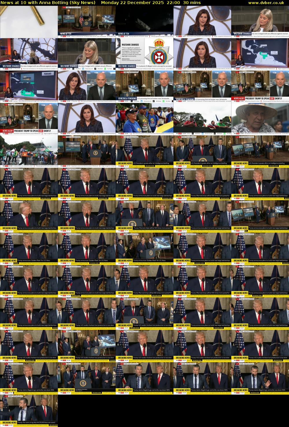 News at 10 with Anna Botting (Sky News) Monday 22 December 2025 22:00 - 22:30