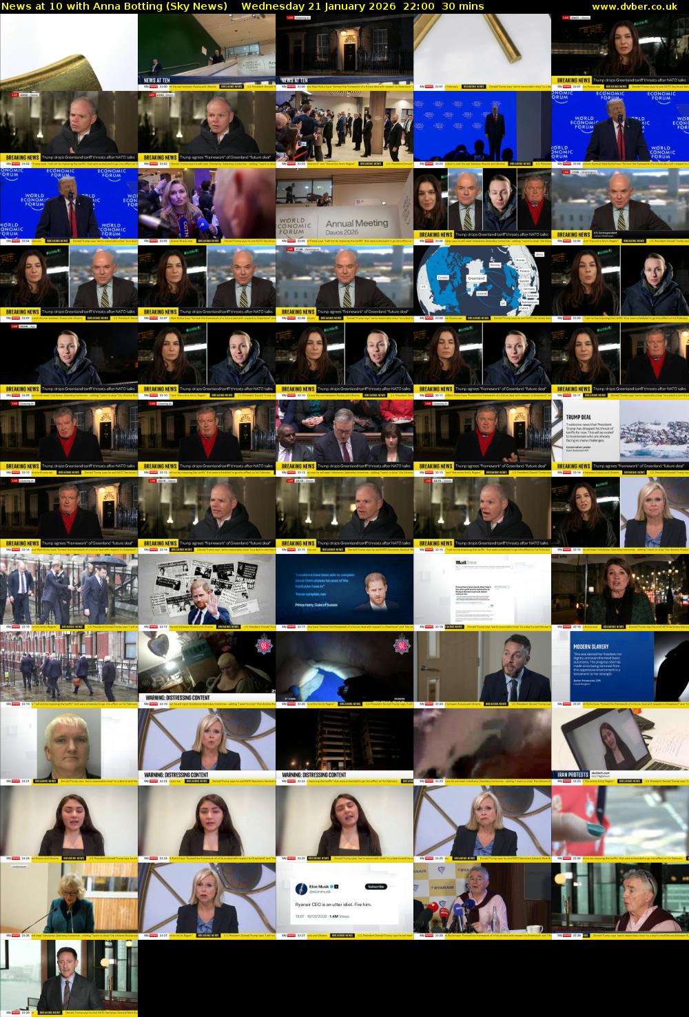News at 10 with Anna Botting (Sky News) Wednesday 21 January 2026 22:00 - 22:30