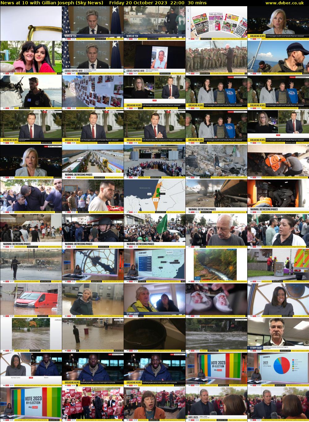 News at 10 with Gillian Joseph (Sky News) Friday 20 October 2023 22:00 - 22:30