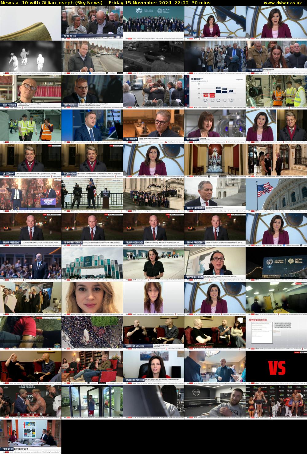 News at 10 with Gillian Joseph (Sky News) Friday 15 November 2024 22:00 - 22:30