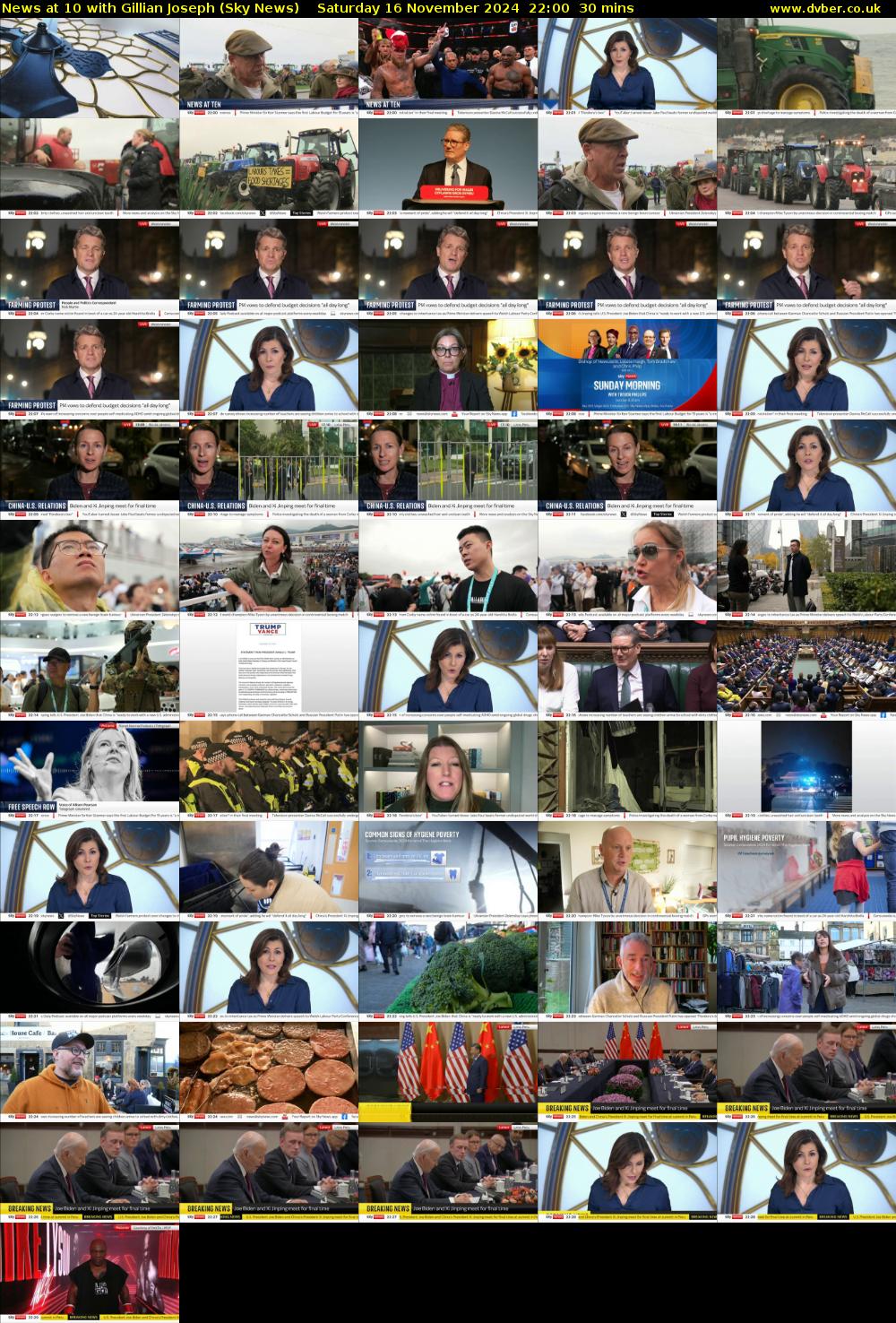 News at 10 with Gillian Joseph (Sky News) Saturday 16 November 2024 22:00 - 22:30