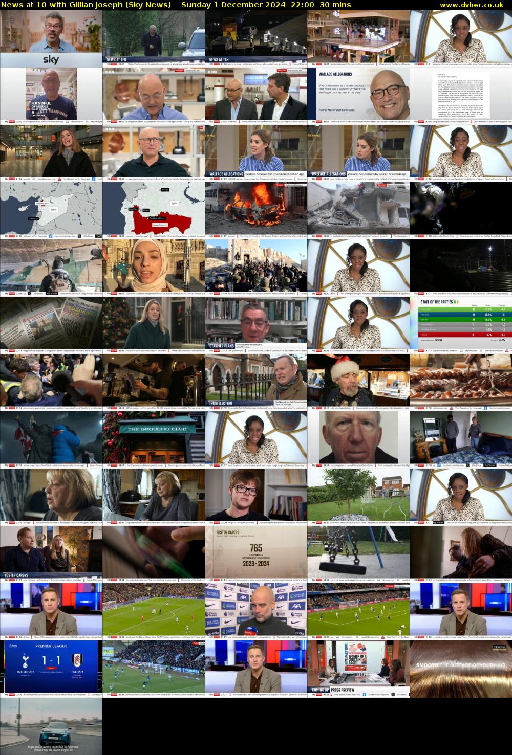 News at 10 with Gillian Joseph (Sky News) Sunday 1 December 2024 22:00 - 22:30