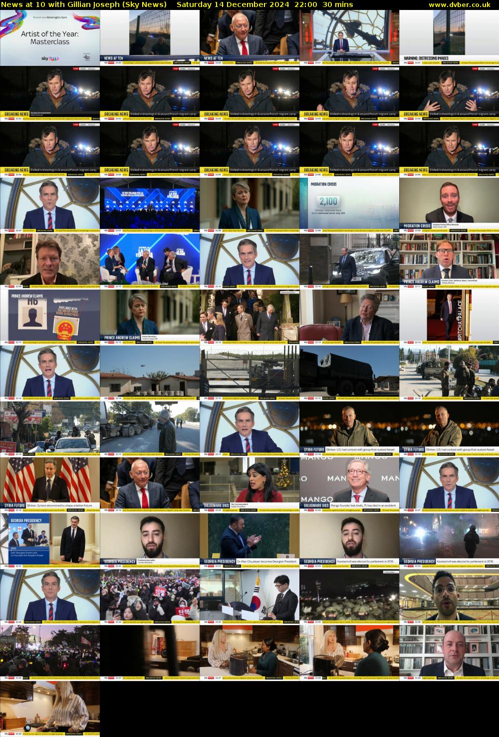 News at 10 with Gillian Joseph (Sky News) Saturday 14 December 2024 22:00 - 22:30