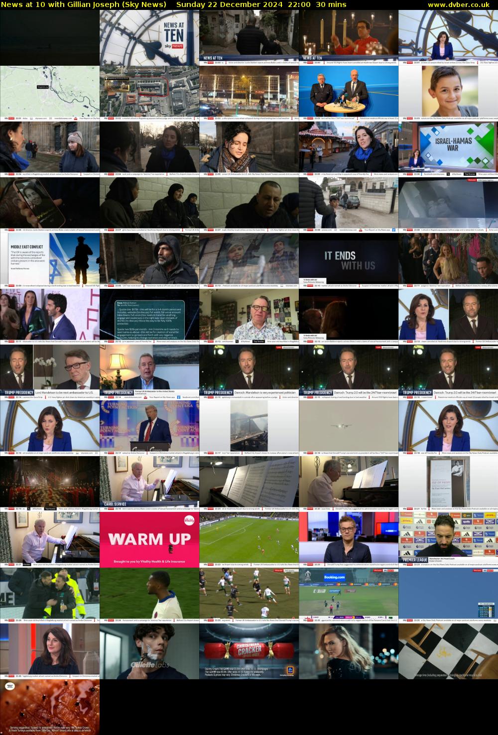 News at 10 with Gillian Joseph (Sky News) Sunday 22 December 2024 22:00 - 22:30