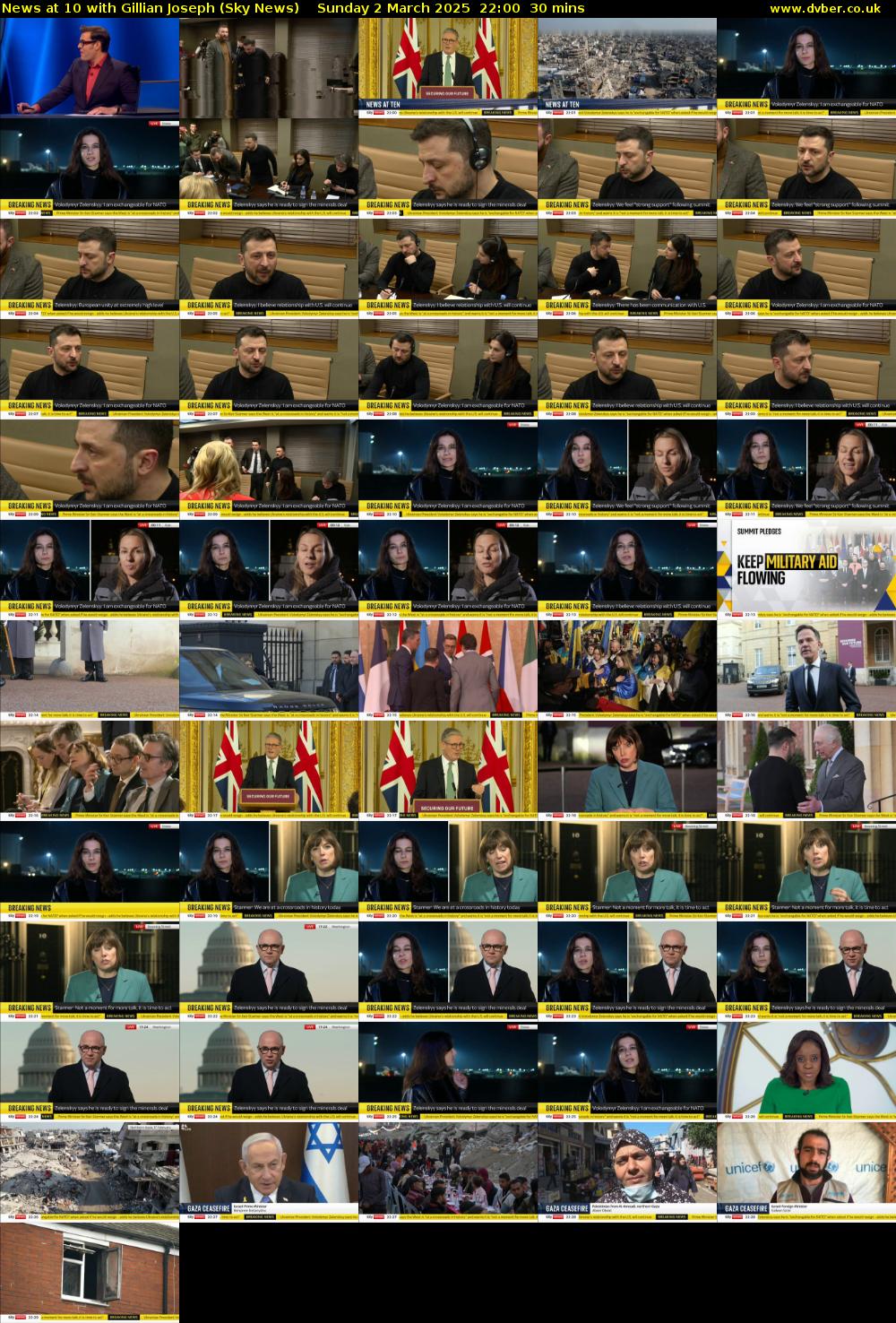 News at 10 with Gillian Joseph (Sky News) Sunday 2 March 2025 22:00 - 22:30