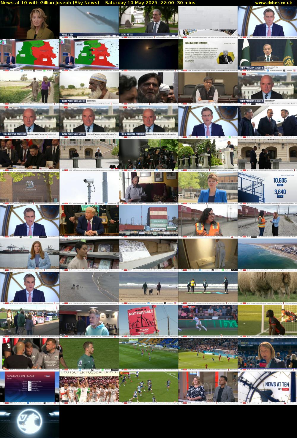 News at 10 with Gillian Joseph (Sky News) Saturday 10 May 2025 22:00 - 22:30