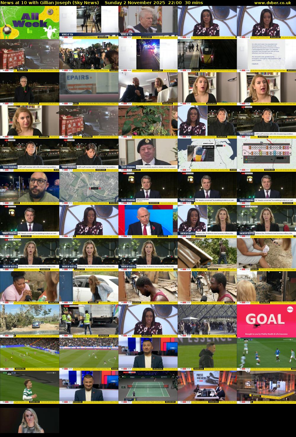 News at 10 with Gillian Joseph (Sky News) Sunday 2 November 2025 22:00 - 22:30