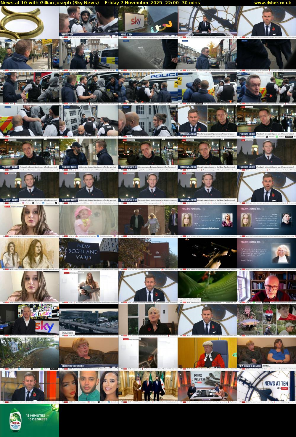 News at 10 with Gillian Joseph (Sky News) Friday 7 November 2025 22:00 - 22:30