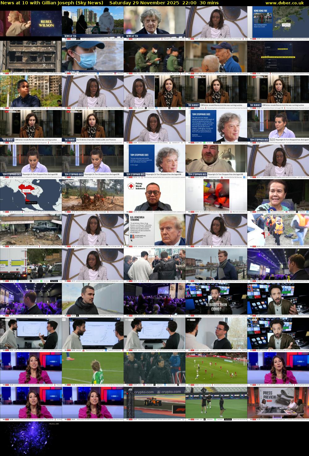 News at 10 with Gillian Joseph (Sky News) Saturday 29 November 2025 22:00 - 22:30