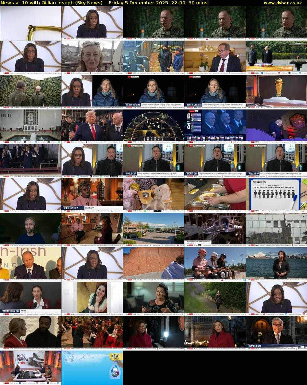 News at 10 with Gillian Joseph (Sky News) Friday 5 December 2025 22:00 - 22:30