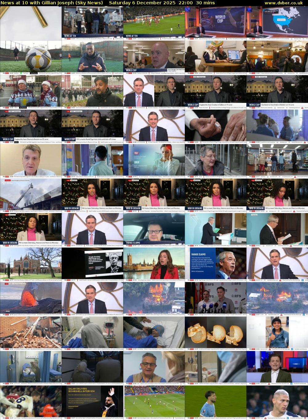 News at 10 with Gillian Joseph (Sky News) Saturday 6 December 2025 22:00 - 22:30