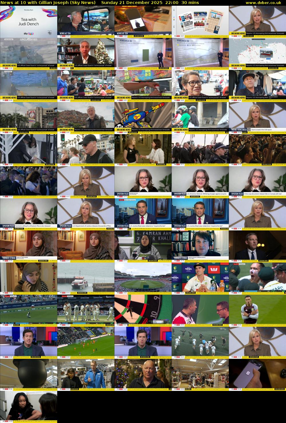 News at 10 with Gillian Joseph (Sky News) Sunday 21 December 2025 22:00 - 22:30