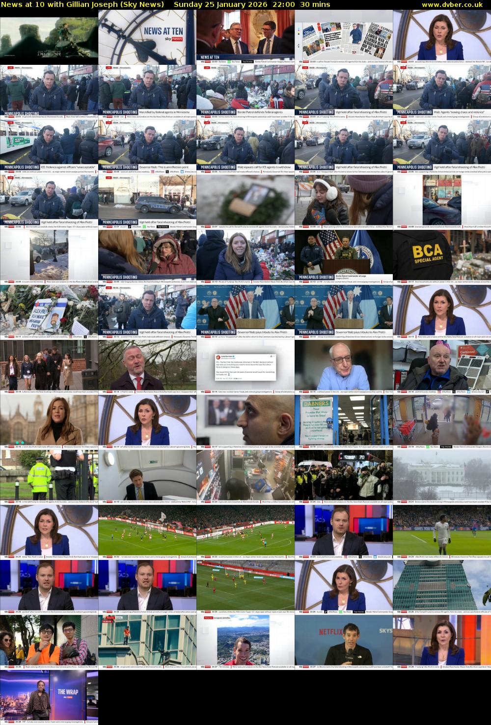 News at 10 with Gillian Joseph (Sky News) Sunday 25 January 2026 22:00 - 22:30