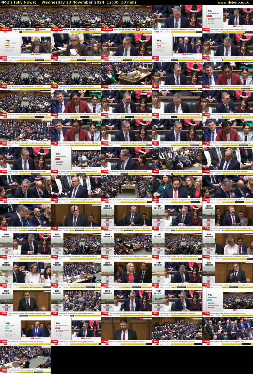 PMQ's (Sky News) Wednesday 13 November 2024 12:00 - 12:30