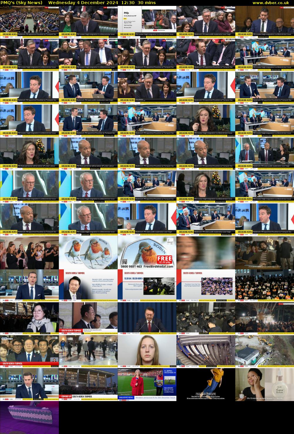 PMQ's (Sky News) Wednesday 4 December 2024 12:30 - 13:00