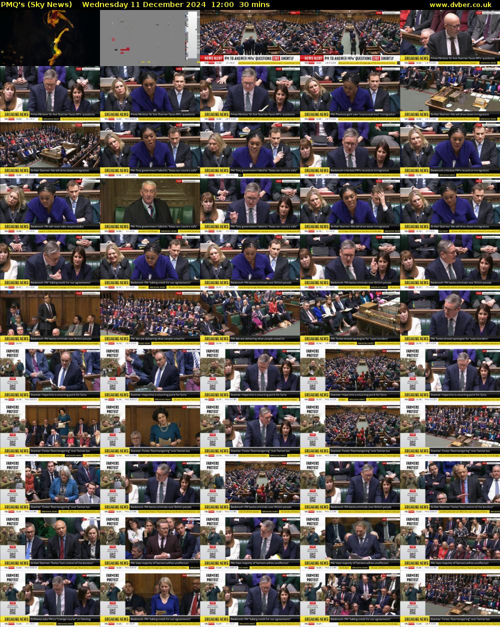 PMQ's (Sky News) Wednesday 11 December 2024 12:00 - 12:30