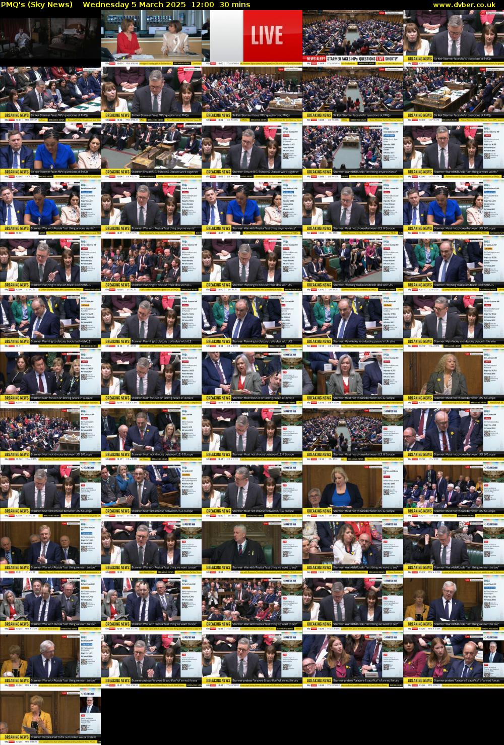 PMQ's (Sky News) Wednesday 5 March 2025 12:00 - 12:30