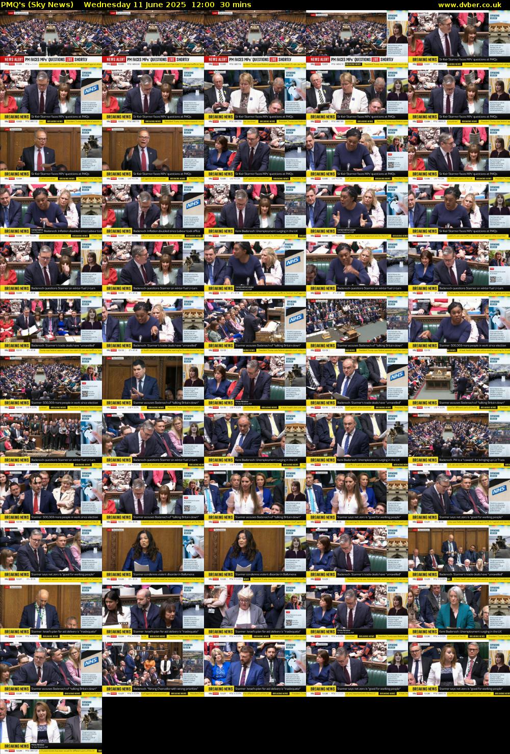 PMQ's (Sky News) Wednesday 11 June 2025 12:00 - 12:30